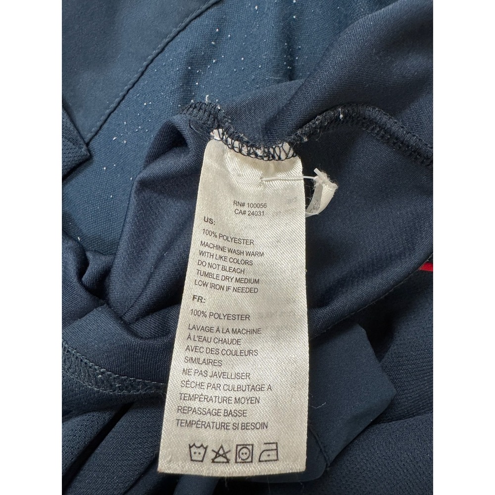 Chick-fil-A Oobe Team Style Employee Uniform Shirt Navy Blue Red Mens Medium - Picture 12 of 16